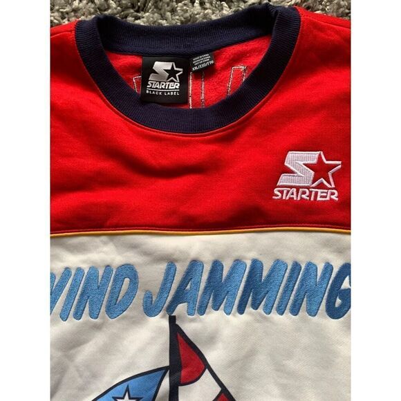 Starter Black Label Wind Jamming Sailing Crew Sweatshirt Mens XXL 2X RETRO MCM - Picture 4 of 6